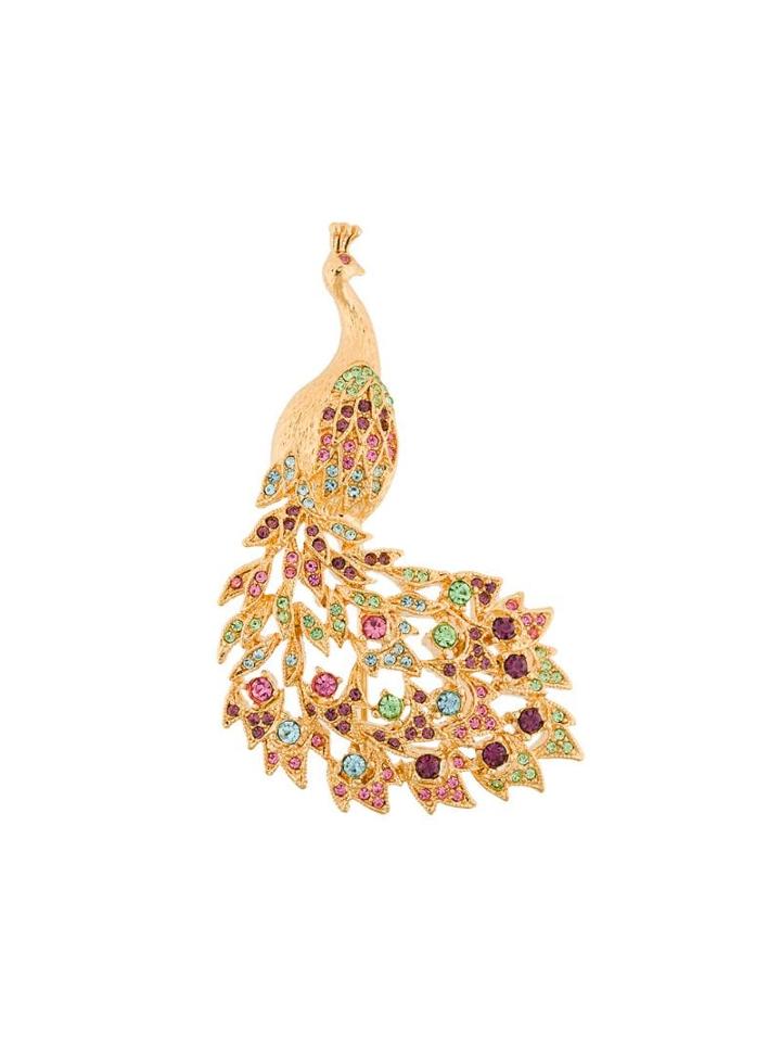 Susan Caplan Vintage D'orlan Peacock Brooch - Gold