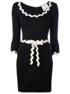 Moschino Vintage Ric Rac Trim Dress - Black