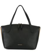 Burberry House Check Detailed Tote, Women's, Black