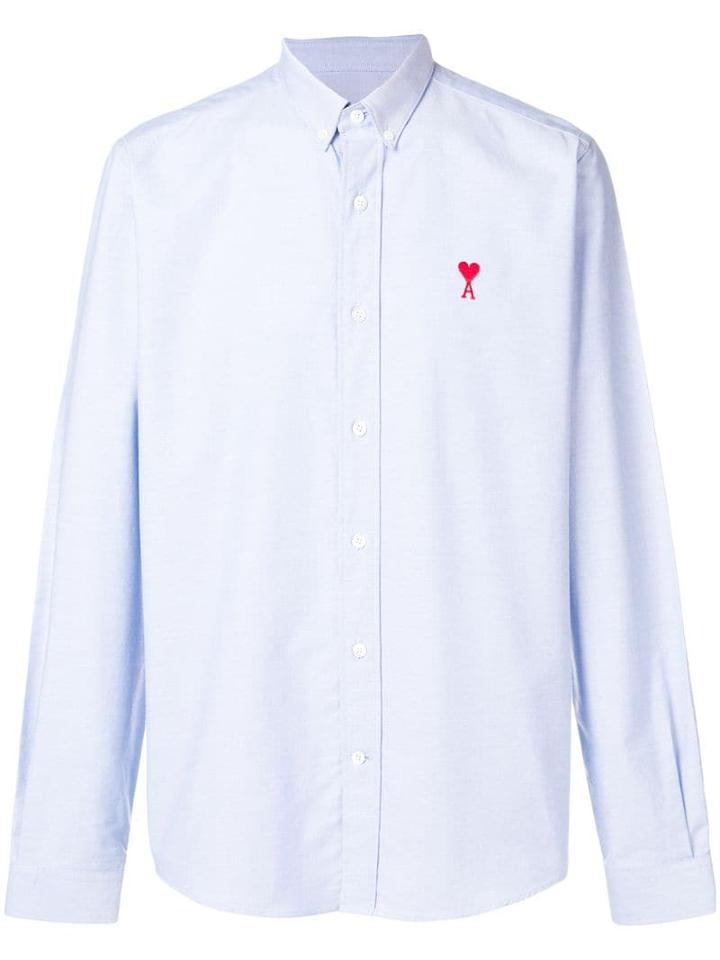 Ami Paris Ami De Coeur Button-down Shirt - Blue