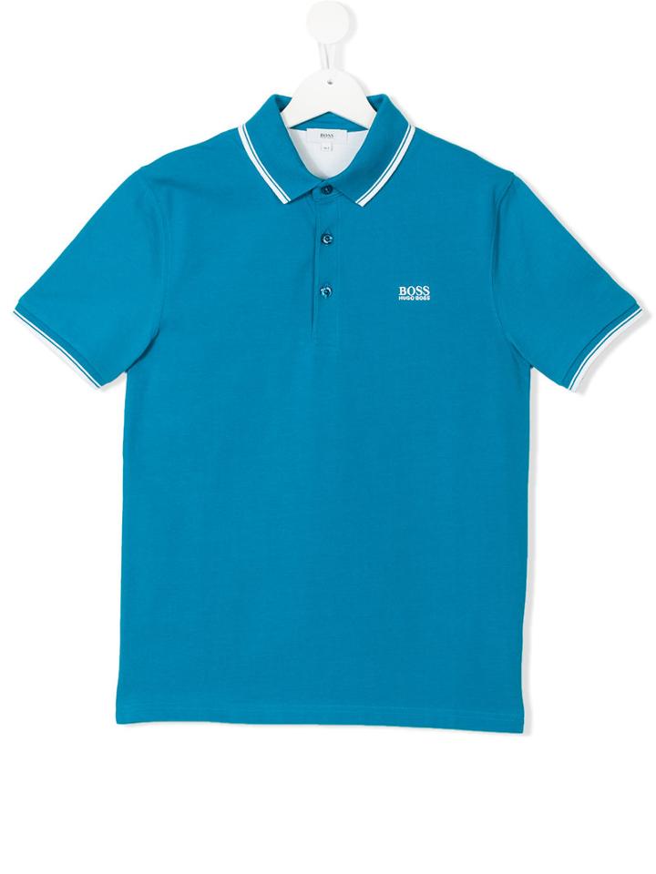 Boss Kids - Teen Classic Polo Shirt - Kids - Cotton - 16 Yrs, Blue