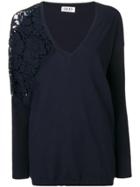 Liu Jo Side Lace Detail Jumper - Blue