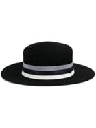 Maison Michel 'kiki' Canotier Hat, Women's, Size: Small, Black, Wool Felt