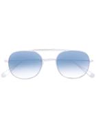 'van Buren' Sunglasses, Adult Unisex, Grey, Brass/plastic, Garrett Leight