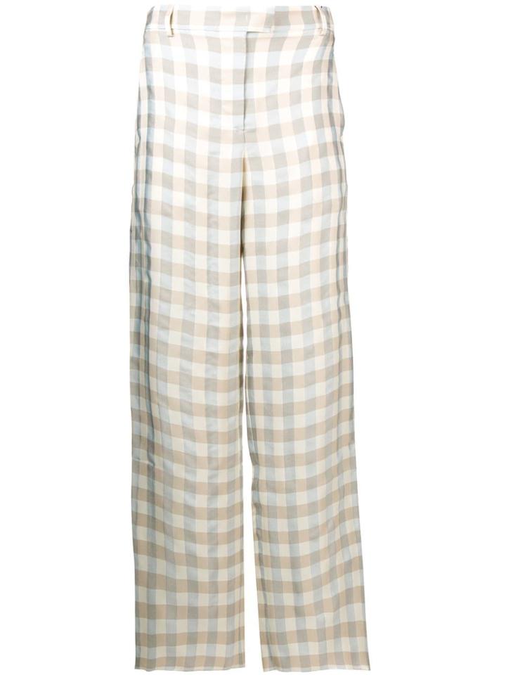 Giorgio Armani Check Print Trousers - Neutrals