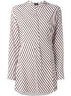 Joseph Striped Blouse, Women's, Size: 40, Red, Silk
