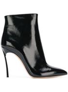 Casadei Train Pointed Boots - Black