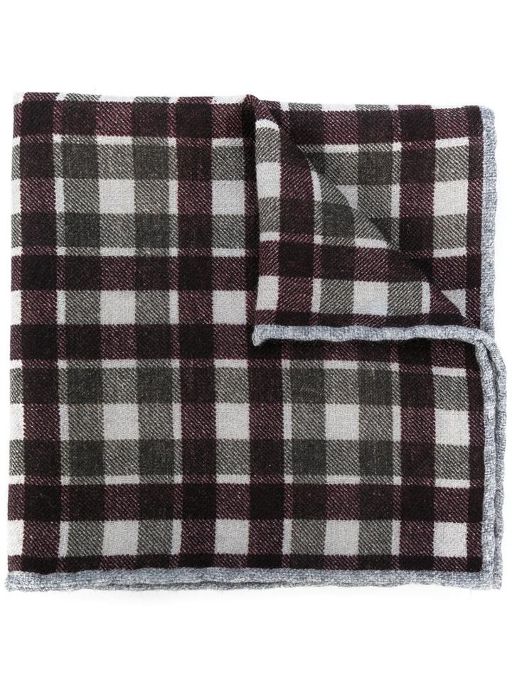 Eleventy - Checked Scarf - Men - Wool - One Size, Green, Wool