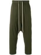 Rick Owens Drkshdw Dropped Crotch Cropped Trousers - Green