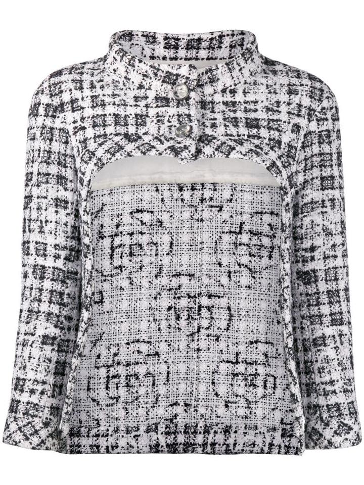 Chanel Pre-owned 2010 Cropped Boucle Jacket - White
