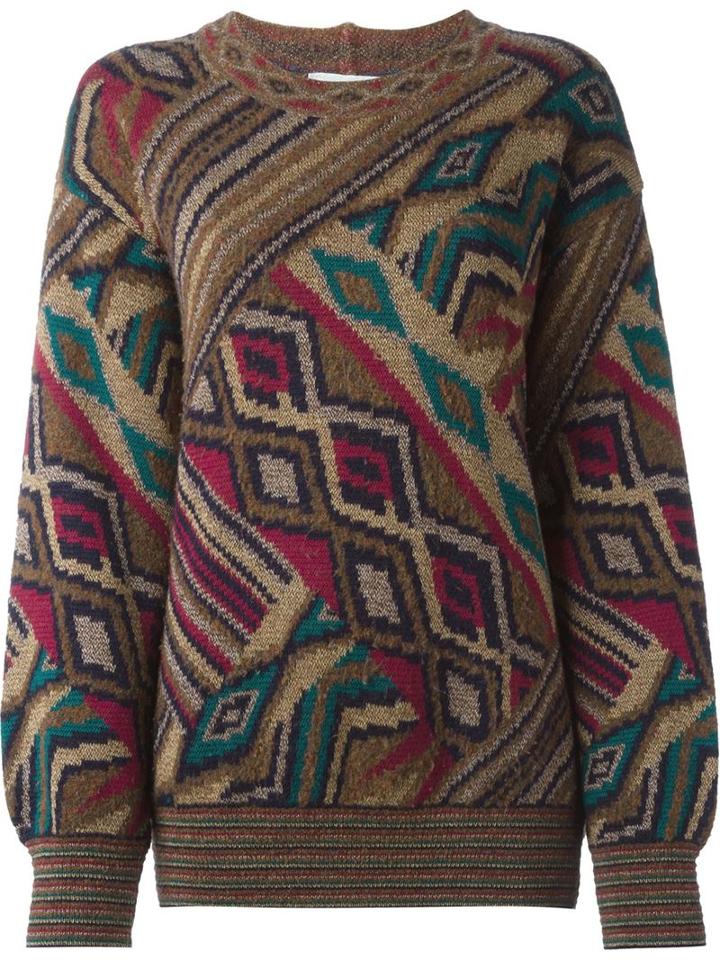 Missoni Vintage Geometric Patterned Sweater
