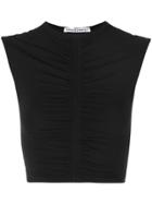 T By Alexander Wang Ruched Crop Top - Black