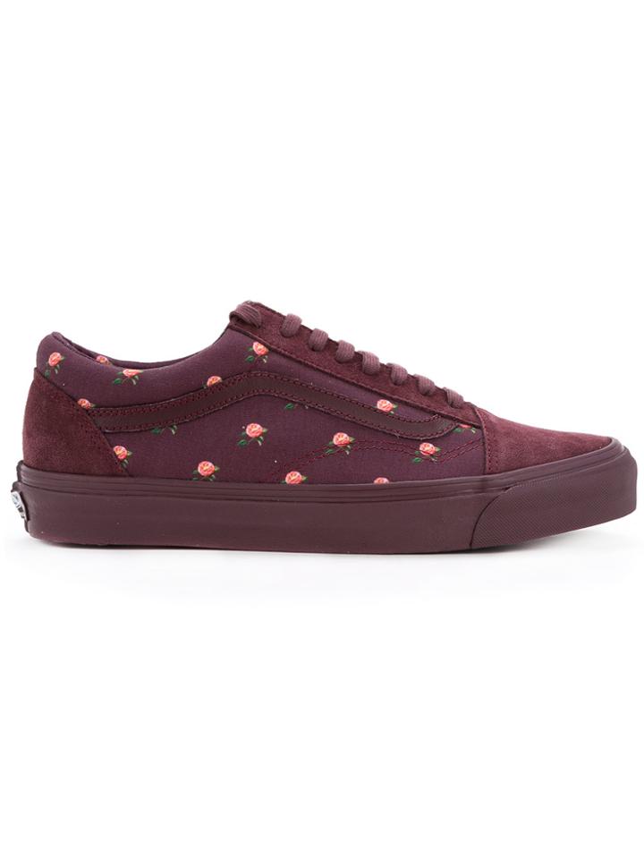 Undercover Floral Print Sneakers - Red