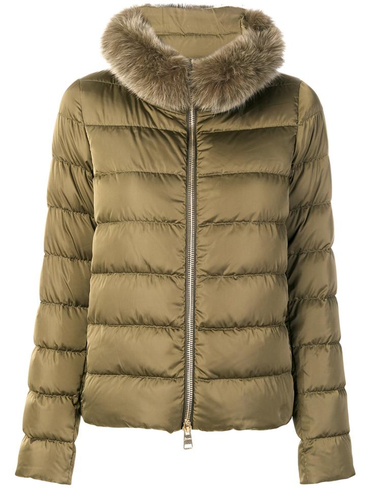 Herno Zipped Padded Jacket - Green