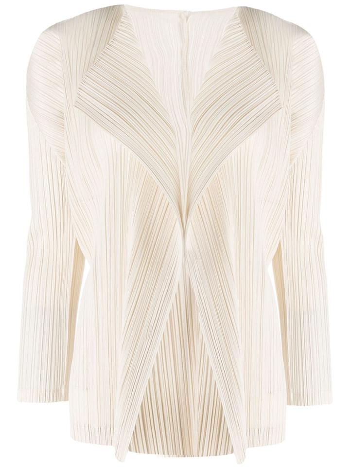 Pleats Please By Issey Miyake Plissé Cardigan - Neutrals
