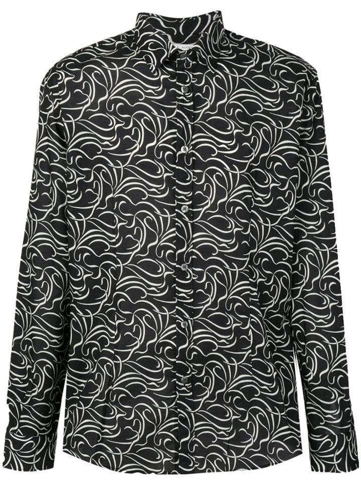 Daniele Alessandrini Wave Print Shirt - Black