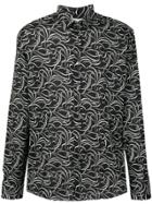 Daniele Alessandrini Wave Print Shirt - Black
