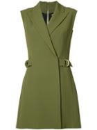 Balmain - Sleeveless Day Dress - Women - Polyamide/acetate/viscose - 42, Green, Polyamide/acetate/viscose