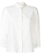 Mih Jeans Broderie Anglais Shirt - White
