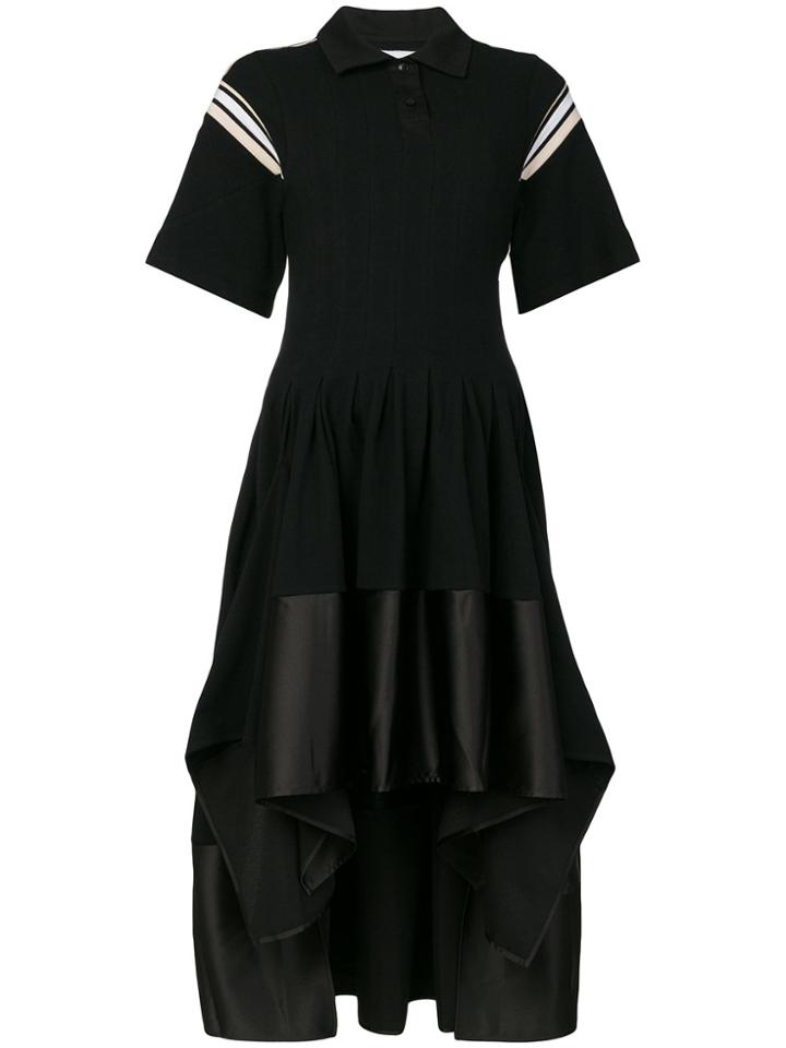 Koché Asymmetric Frill Shirt Dress - Black