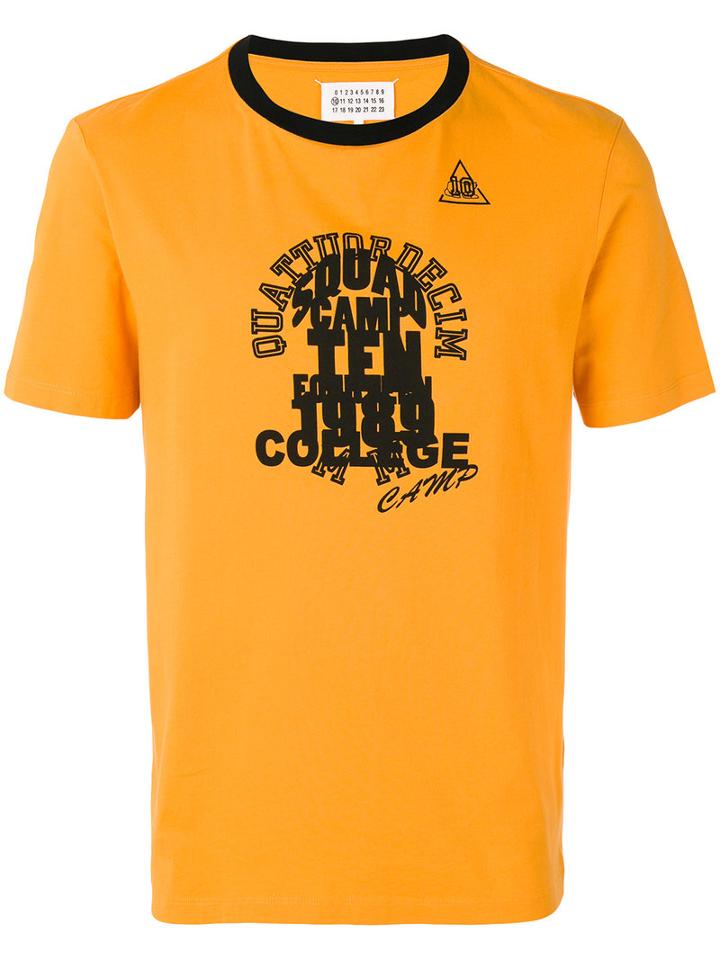 Maison Margiela - Printed T-shirt - Men - Cotton - 46, Yellow/orange, Cotton