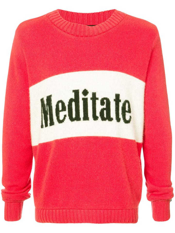 The Elder Statesman Meditate Sweater - Red