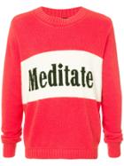 The Elder Statesman Meditate Sweater - Red