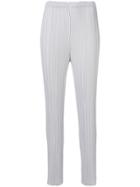 Issey Miyake Pleated Straight Trousers - Nude & Neutrals