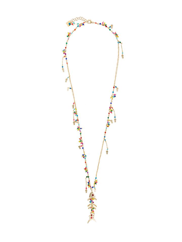 Rosantica Bead Embellished Skeleton Necklace - Multicolour