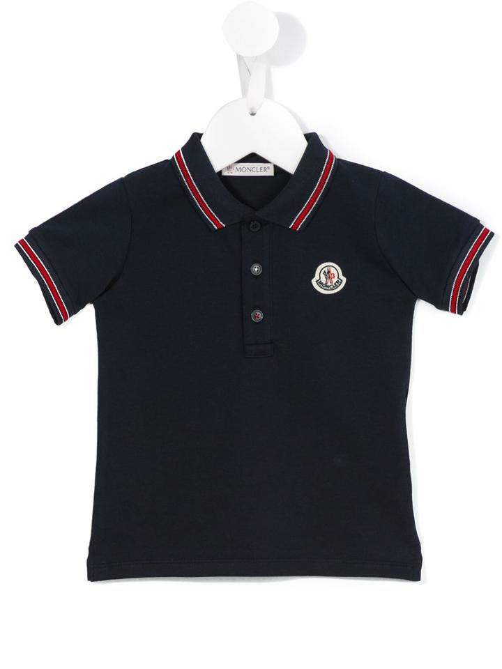 Moncler Kids - Classic Polo Shirt - Kids - Cotton/spandex/elastane - 3-6 Mth, Blue