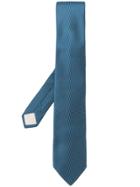 Prada Micro-dotted Tie - Blue
