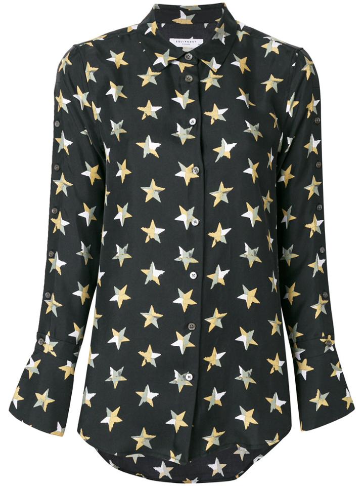 Equipment Star Print Shirt - Black