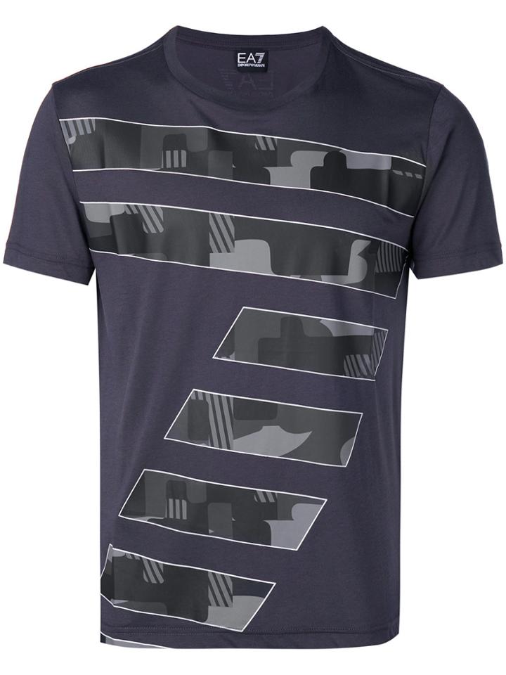 Ea7 Emporio Armani 7 Print T-shirt - Grey