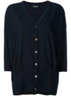 Zucca - Button Up Cardigan - Women - Cotton/linen/flax - M, Blue, Cotton/linen/flax
