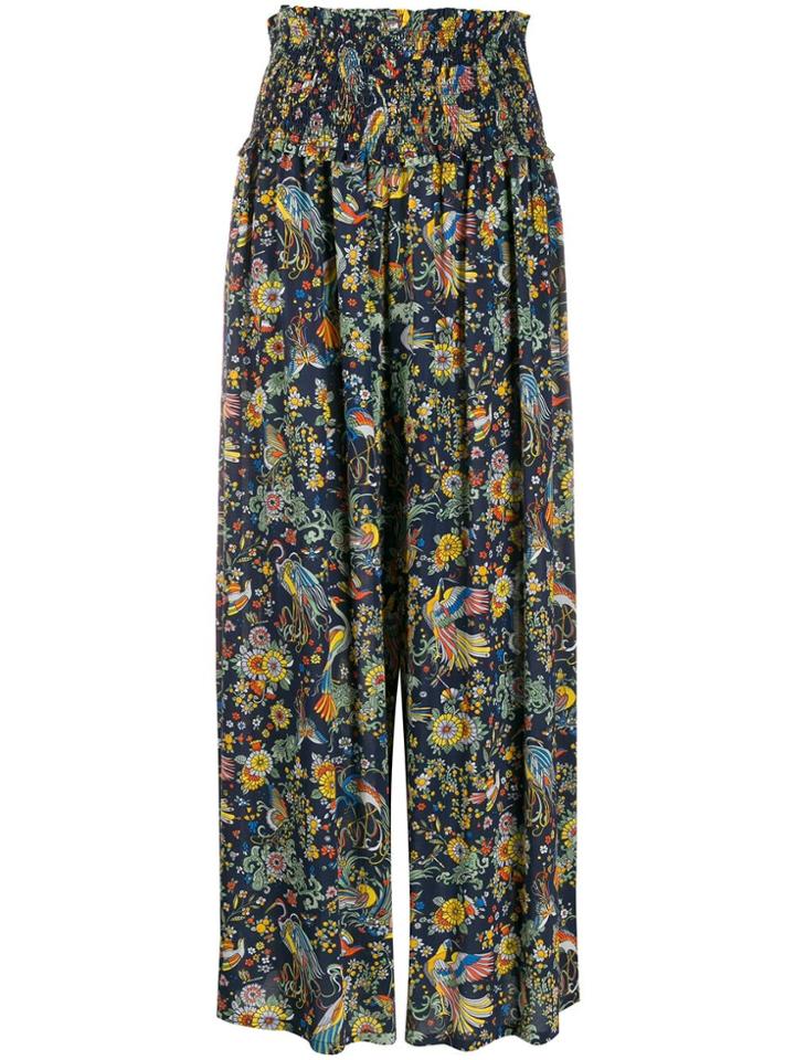 Tory Burch High-waist Palazzo Trousers - Blue