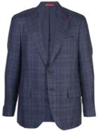 Isaia Classic Checked Blazer - Blue