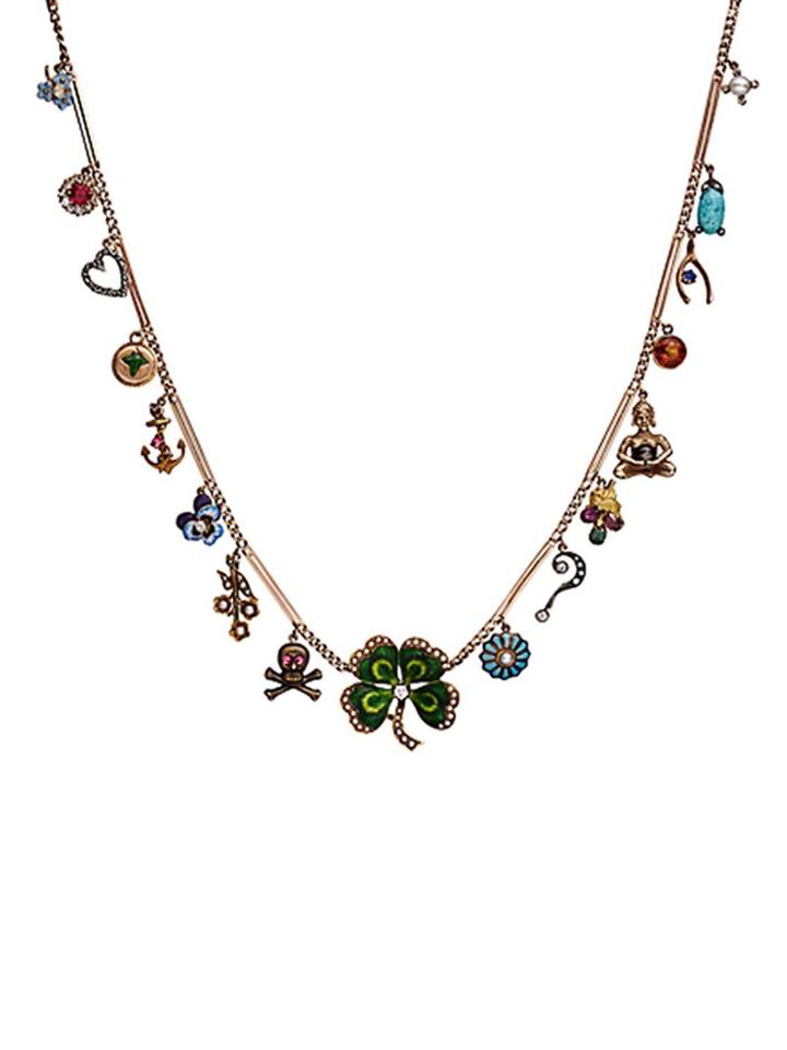 Katherine Wallach 'good Luck Buddha' Necklace, Women's, Metallic