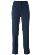 Armani Collezioni Tailored Trousers, Women's, Size: 46, Blue, Polyester