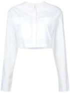Georgia Alice - Cropped Shirt - Women - Cotton - 8, White, Cotton