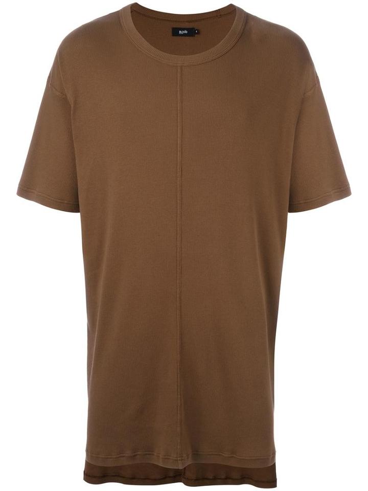 Blood Brother 'captain' Ribbed T-shirt, Men's, Size: Xs, Brown, Cotton