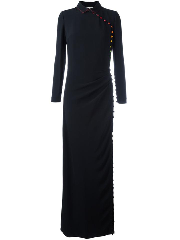 Marco De Vincenzo Buttoned Fitted Dress - Black
