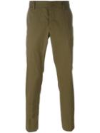 Lanvin Slim Stripe Detail Trousers, Men's, Size: 48, Grey, Cotton