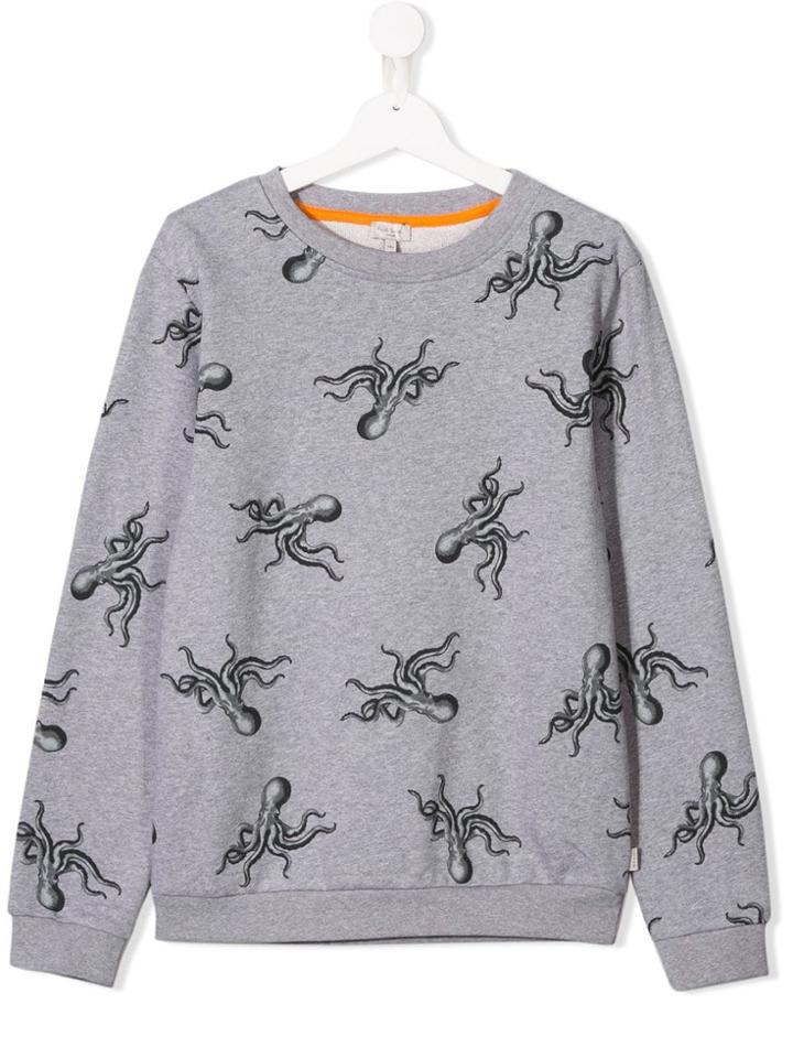 Paul Smith Junior Teen Octopus Print Sweatshirt - Grey