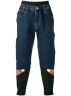 Martine Rose Baggy Jeans With Track Strap - Blue