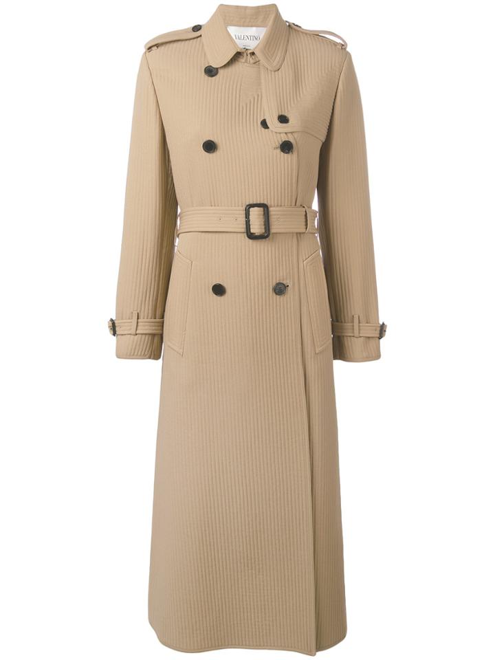 Valentino Belted Trench Coat - Nude & Neutrals