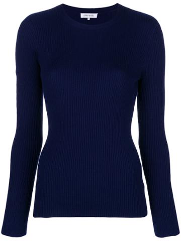 Philo-sofie Ribbed Fitted Top - Blue