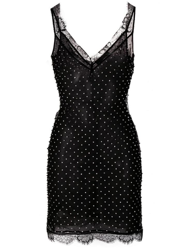 Amen Embellished Short Dress - Black