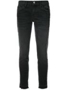 Current/elliott Skinny Cropped Jeans - Black