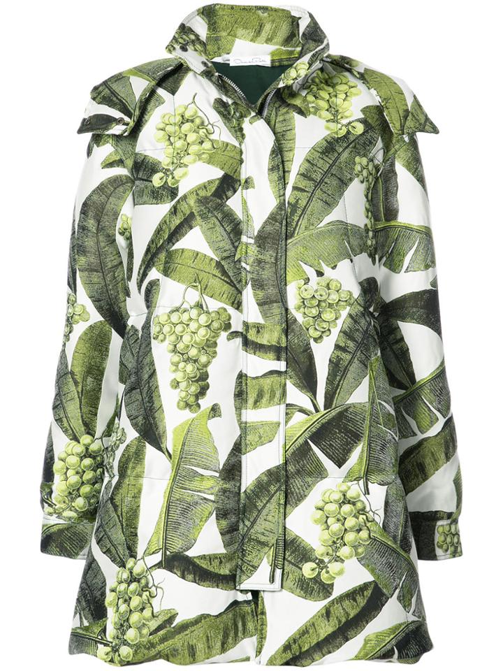 Oscar De La Renta Printed Coat - Green