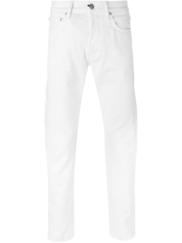 Our Legacy White Denim Trousers, Men's, Size: 34, Cotton
